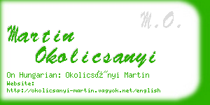 martin okolicsanyi business card